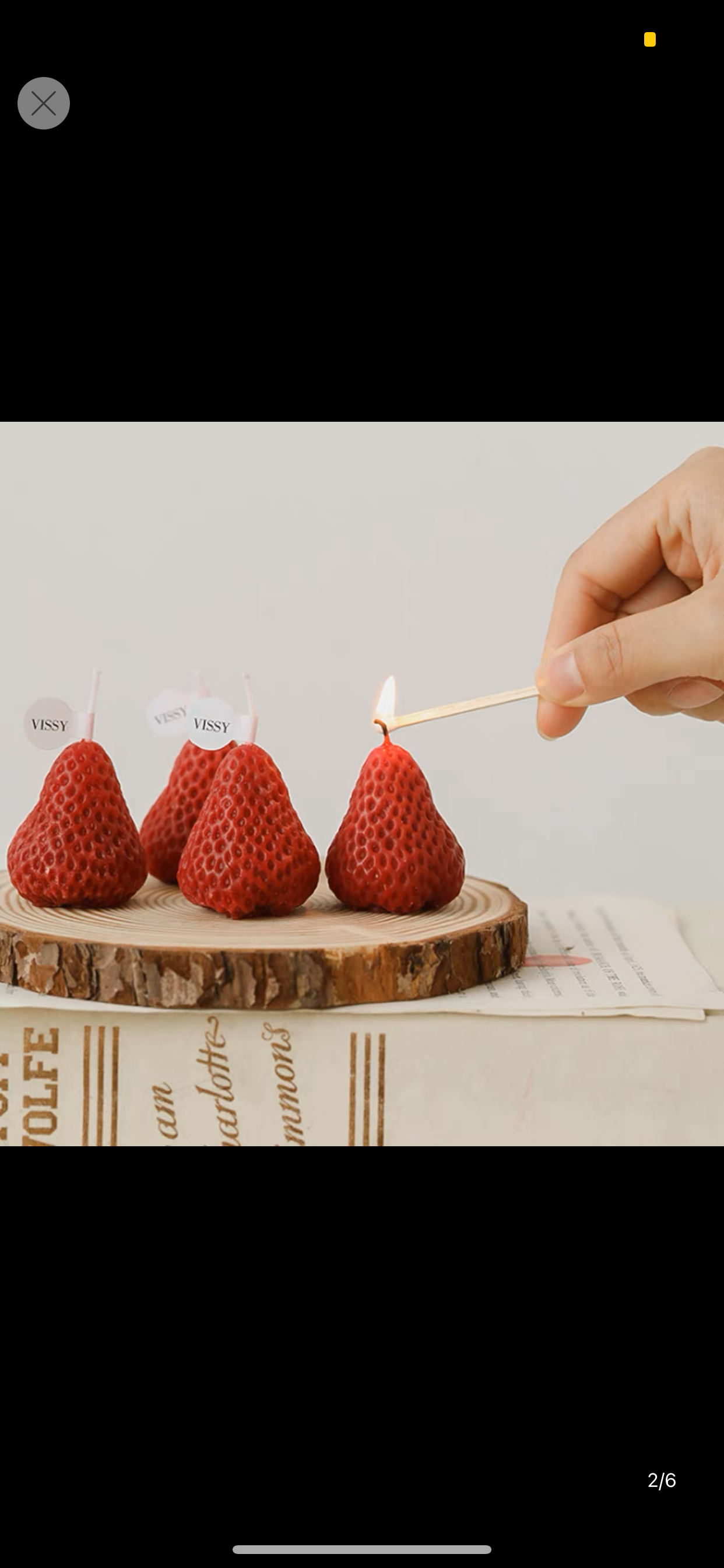 Strawberry candle