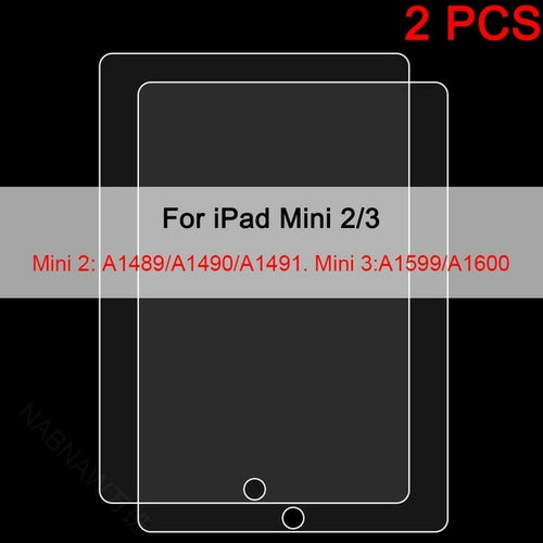 2PCS Tempered Glass Screen Protector for iPad 9 8 7 6 10 Air 5 4 3 2