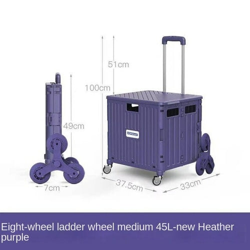 Eason 8 Wheels Climb Stair Shopping Cart Camping Multifunctional