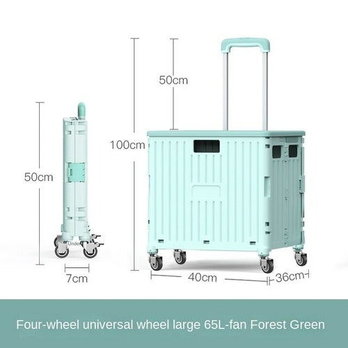 Eason 8 Wheels Climb Stair Shopping Cart Camping Multifunctional