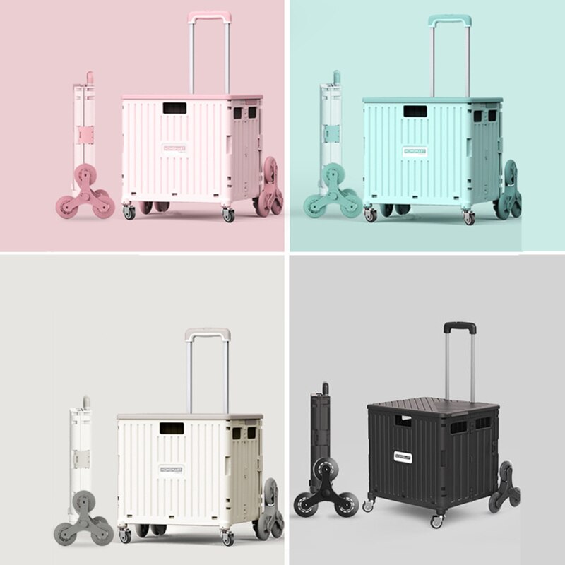 Eason 8 Wheels Climb Stair Shopping Cart Camping Multifunctional