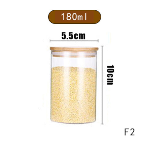 Mason Candy Jar For Spices Glass Bamboo Cover Container Glass Jars