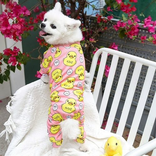 Puppy Dog Pajamas Pet Jumpsuit Soft Puppy Rompers Small Dogs Cute